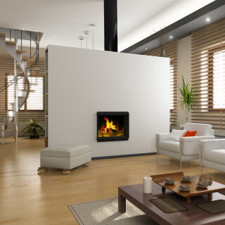Triple-wall concentric modular chimney with insulation, for sealed wood-burning stoves