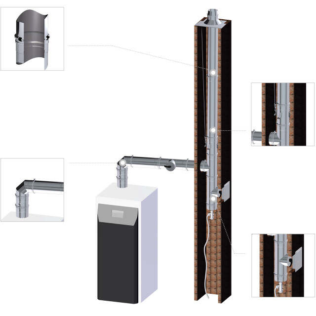 Stainless steel single-wall modular duct with external seals and external locking bands